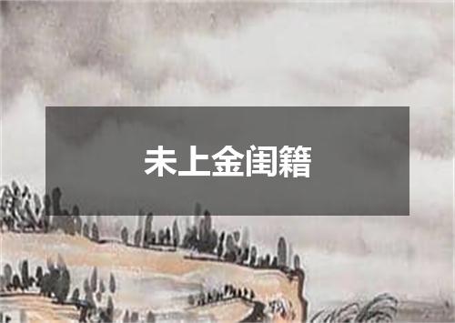未上金闺籍