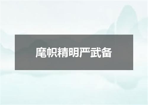 麾帜精明严武备