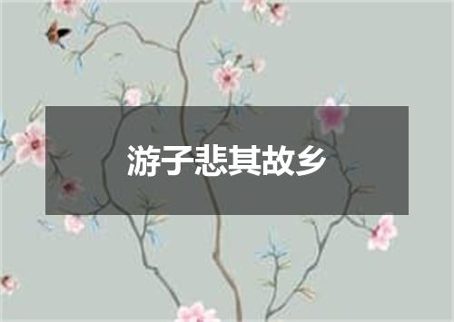 游子悲其故乡