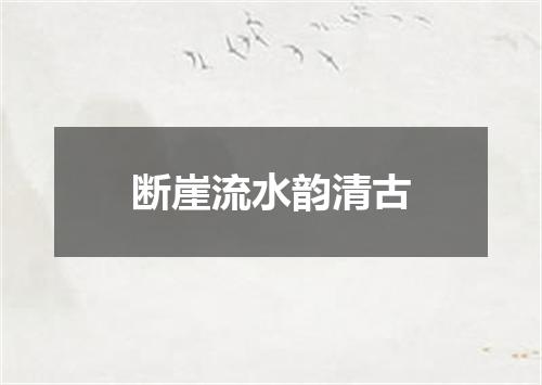 断崖流水韵清古