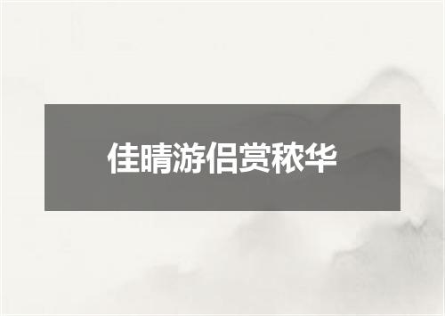 佳晴游侣赏秾华