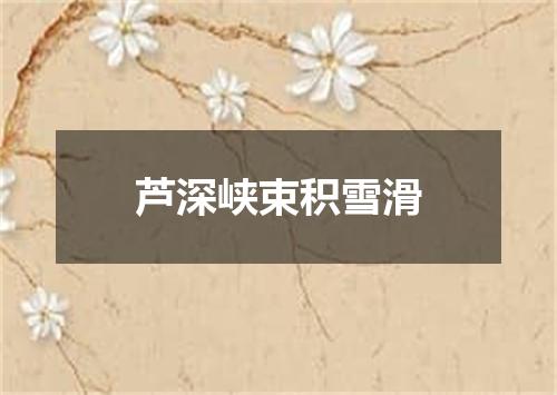 芦深峡束积雪滑