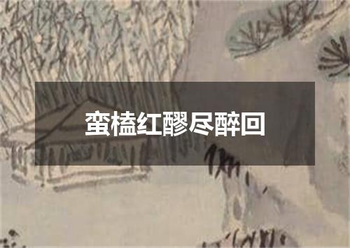 蛮榼红醪尽醉回