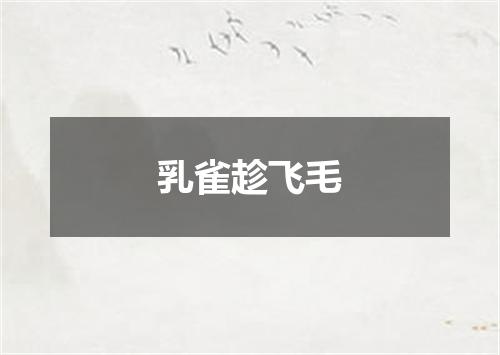 乳雀趁飞毛