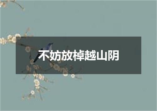 不妨放棹越山阴