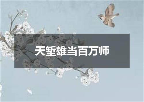 天堑雄当百万师