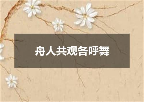 舟人共观各呼舞