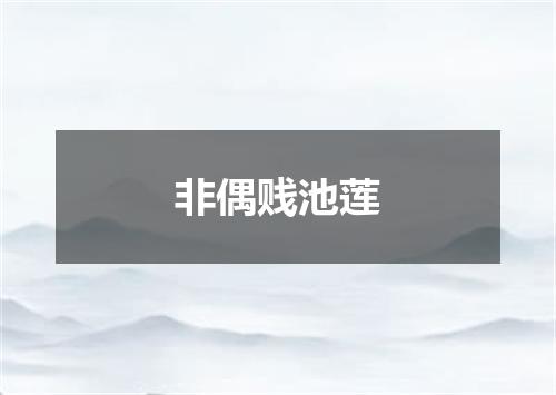 非偶贱池莲