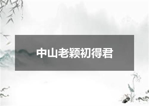 中山老颖初得君