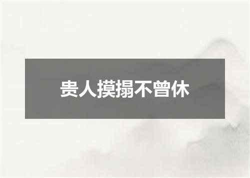 贵人摸搨不曾休