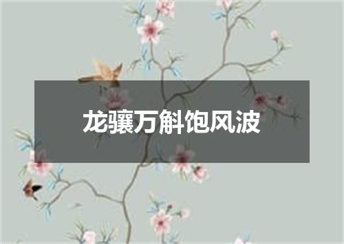 龙骧万斛饱风波
