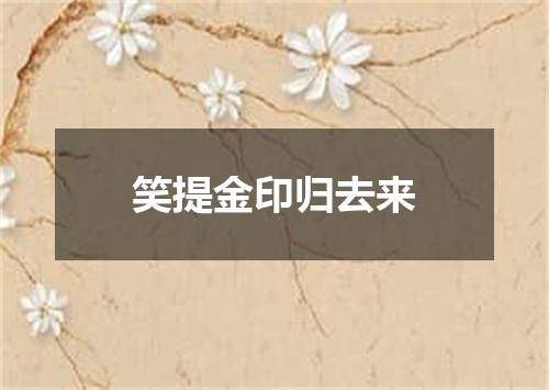笑提金印归去来