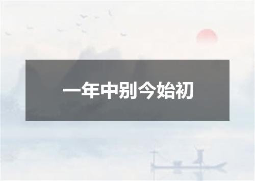 一年中别今始初