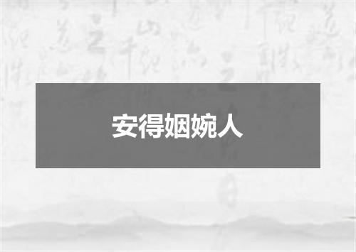 安得姻婉人