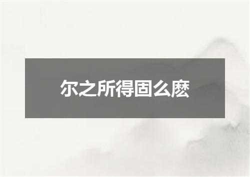 尔之所得固么麽