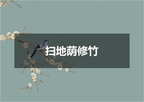 扫地荫修竹