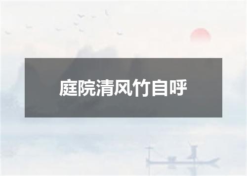 庭院清风竹自呼