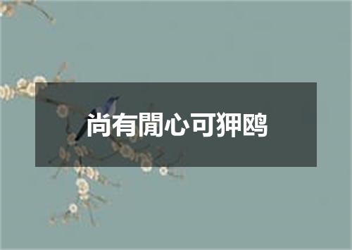 尚有閒心可狎鸥