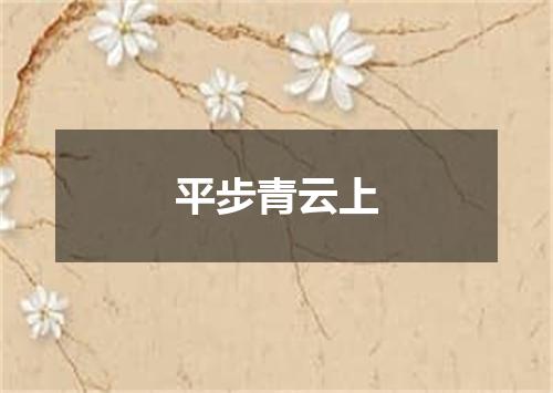 平步青云上