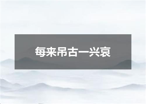 每来吊古一兴哀