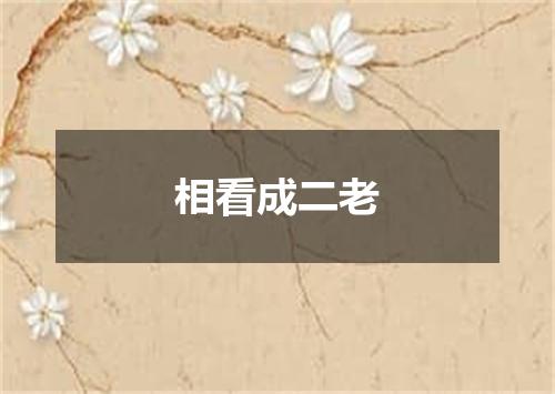 相看成二老
