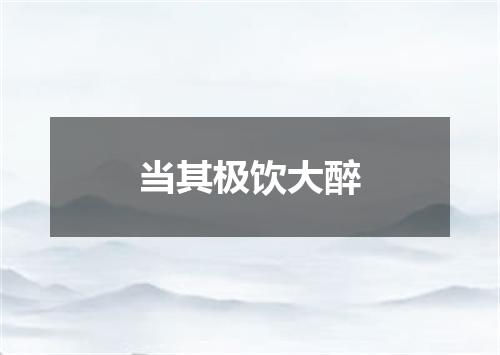 当其极饮大醉