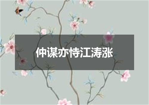 仲谋亦恃江涛涨
