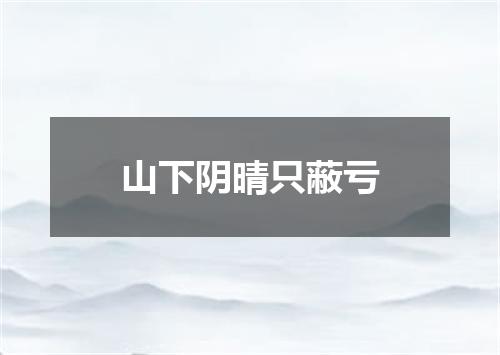 山下阴晴只蔽亏