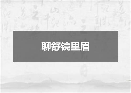 聊舒镜里眉