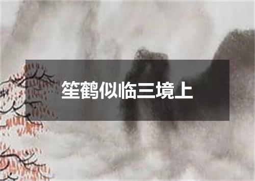 笙鹤似临三境上