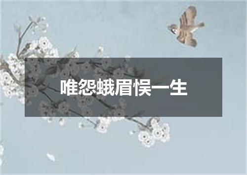 唯怨蛾眉悮一生
