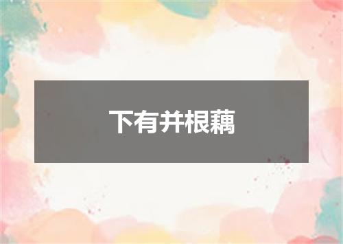 下有并根藕