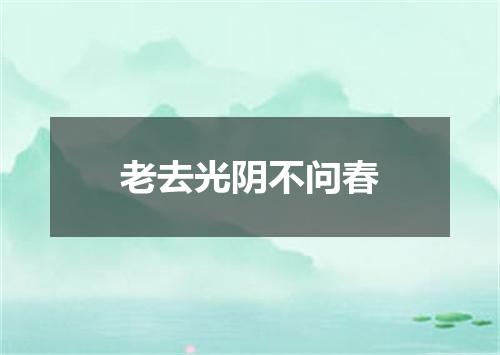 老去光阴不问春