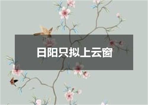 日阳只拟上云窗