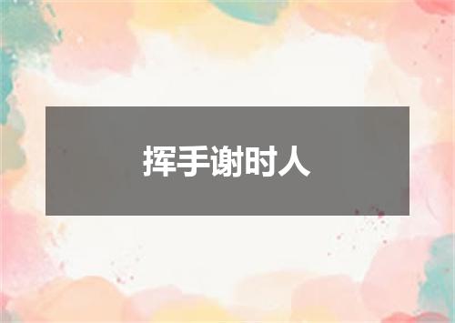 挥手谢时人