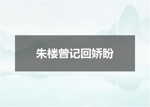 朱楼曾记回娇盼