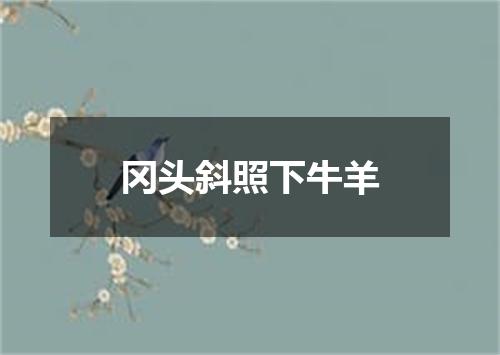 冈头斜照下牛羊