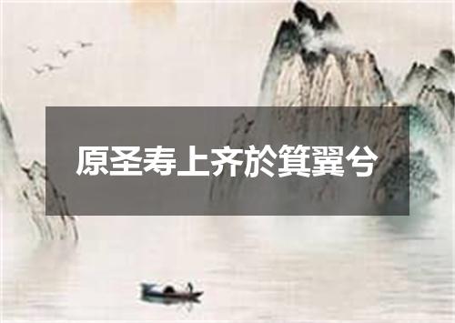 原圣寿上齐於箕翼兮
