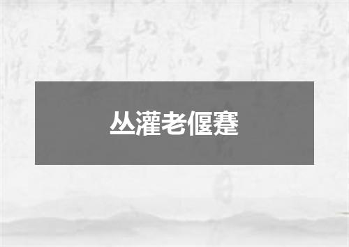丛灌老偃蹇