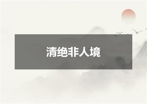 清绝非人境
