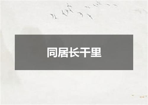 同居长干里
