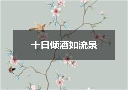 十日倾酒如流泉