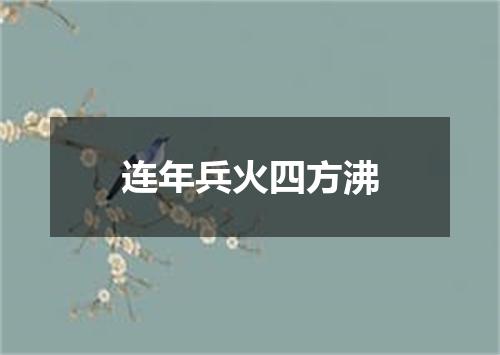 连年兵火四方沸