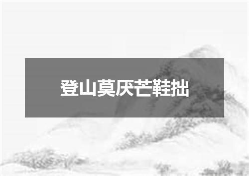 登山莫厌芒鞋拙
