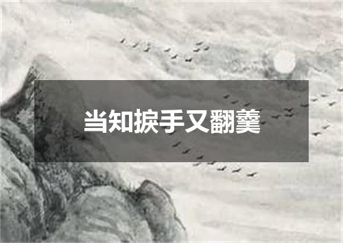 当知捩手又翻羹