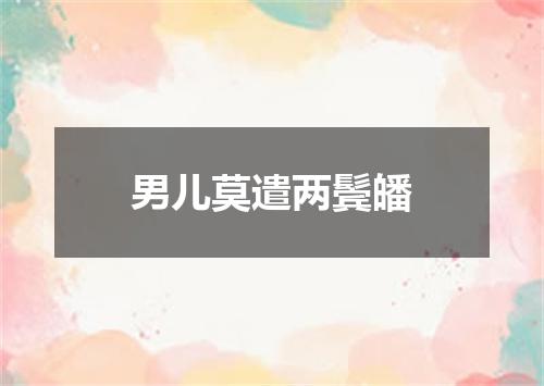 男儿莫遣两鬓皤