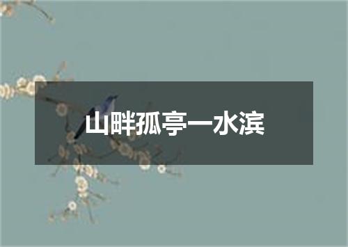 山畔孤亭一水滨