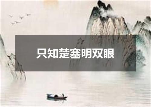 只知楚塞明双眼