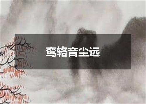 鸾辂音尘远