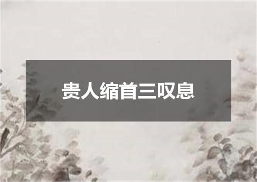 贵人缩首三叹息
